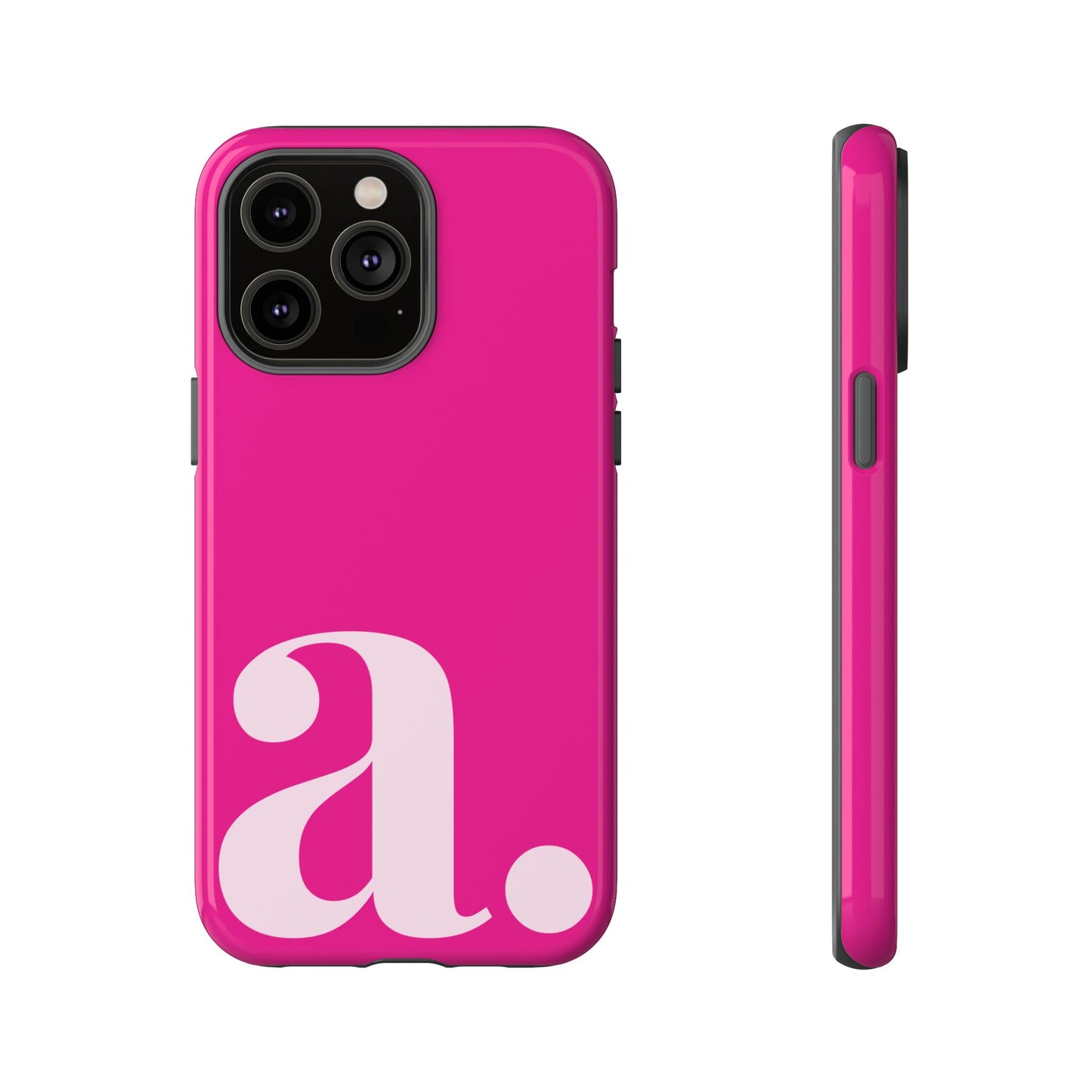 Custom Monogram Initial iPhone Case - Pink Shockproof Cover