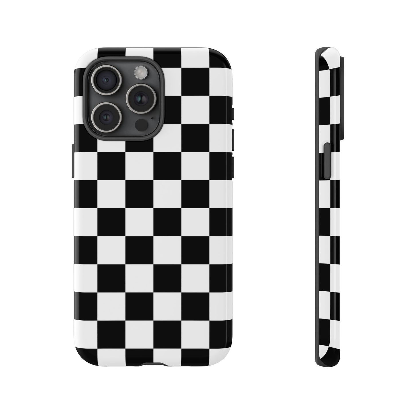 Black and White Checkered Pattern iPhone Case