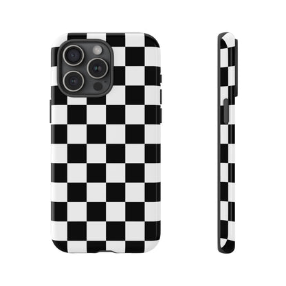 Black and White Checkered Pattern iPhone Case
