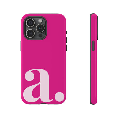 Custom Monogram Initial iPhone Case - Pink Shockproof Cover