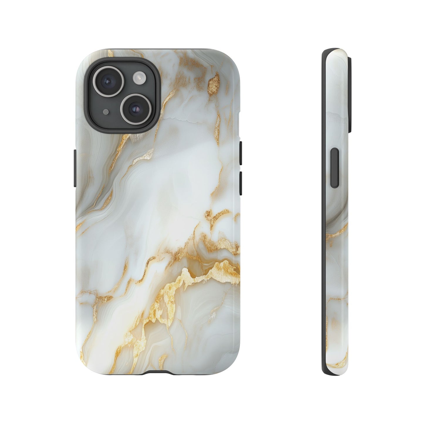 White Gold Marble iPhone Case - Luxury Marble Phone Case