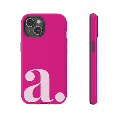 Custom Monogram Initial iPhone Case - Pink Shockproof Cover