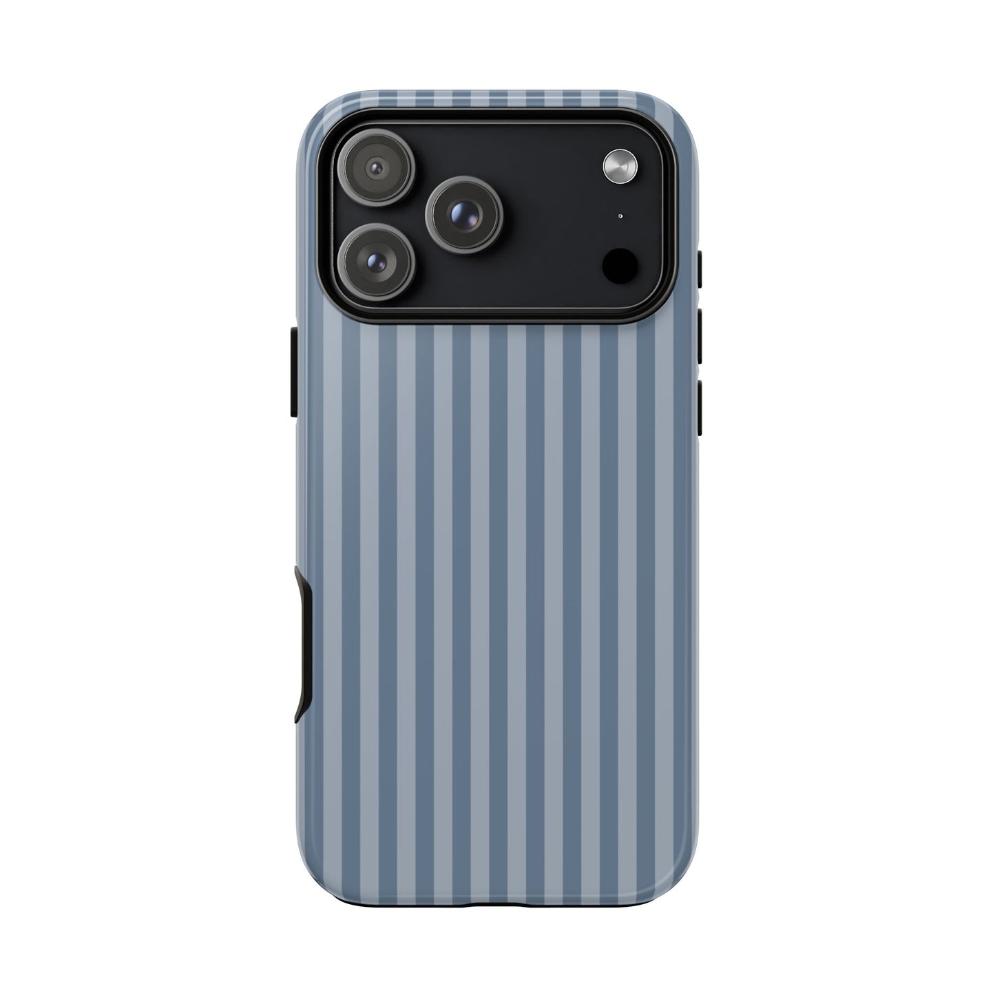 Blue Gray Striped iPhone Case - Minimalist Stripe Pattern