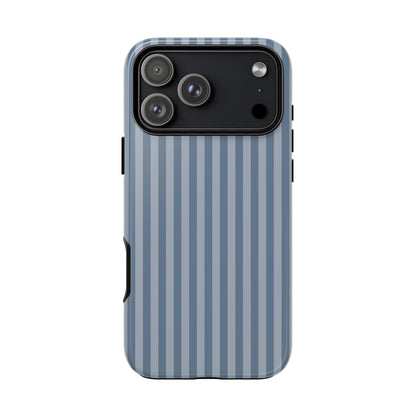 Blue Gray Striped iPhone Case - Minimalist Stripe Pattern