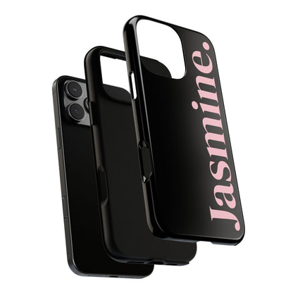 Personalized Name Black iPhone Case - Custom Tough Cover