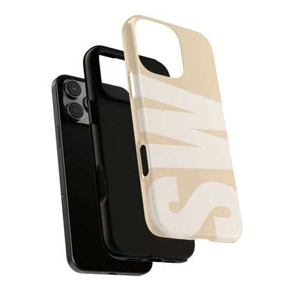 Custom Letter Monogram iPhone Case - Champagne Blush