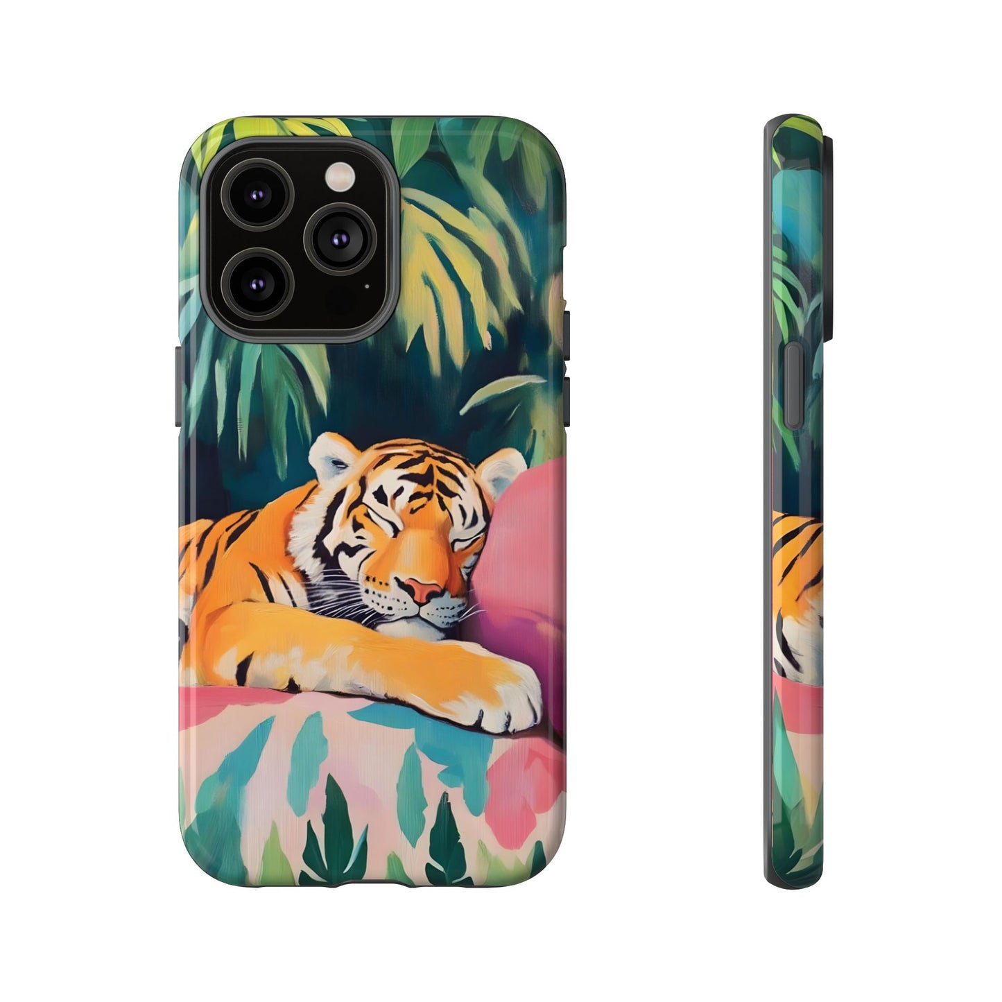Exotic Sleeping Tiger Art iPhone Case - Tropical Jungle