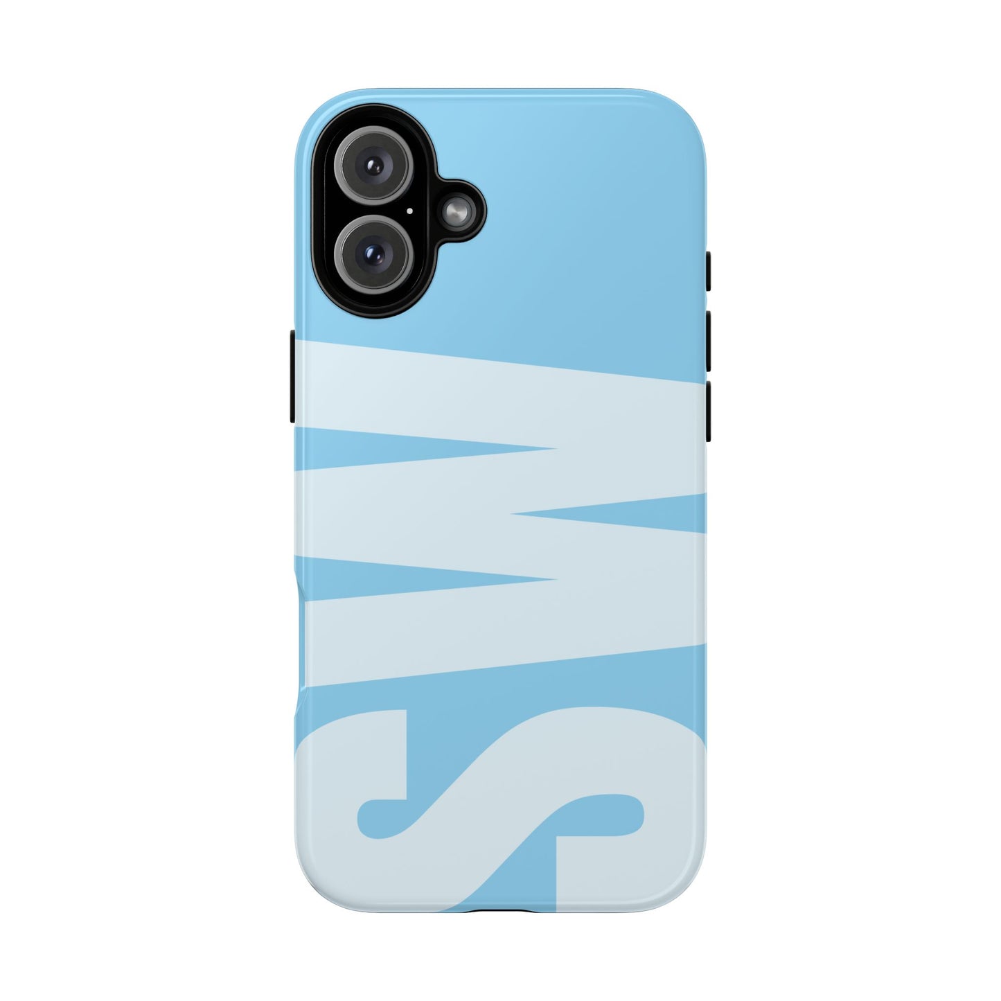 Custom Initial Monogram iPhone Case - Baby Blue