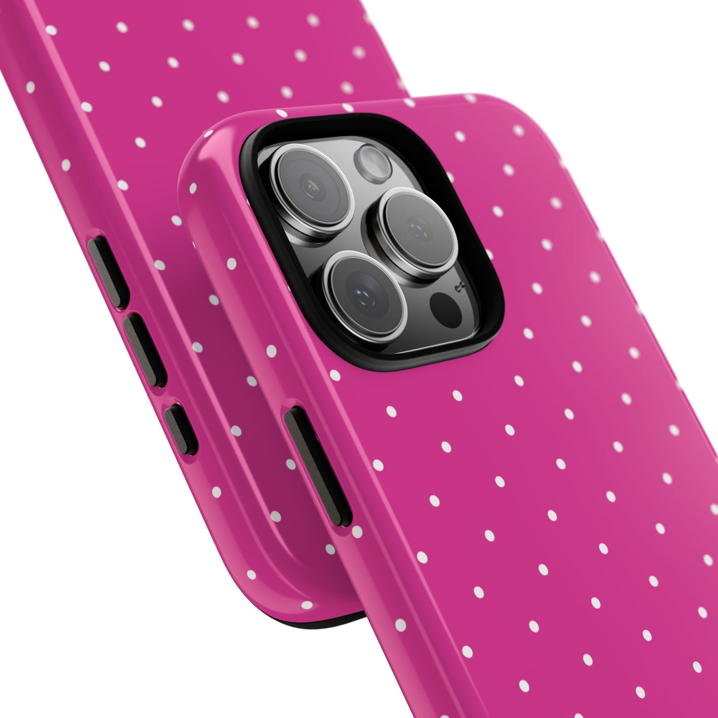 Fuchsia Pink Polka Dot iPhone Case for Women
