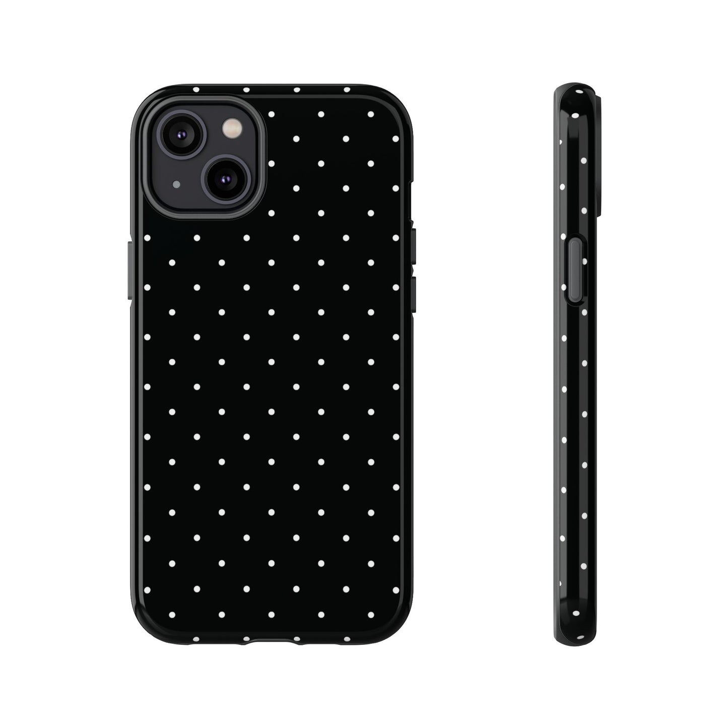 Black Chic Polka Dot iPhone Case - Minimalist Style