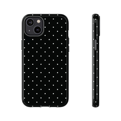 Black Chic Polka Dot iPhone Case - Minimalist Style