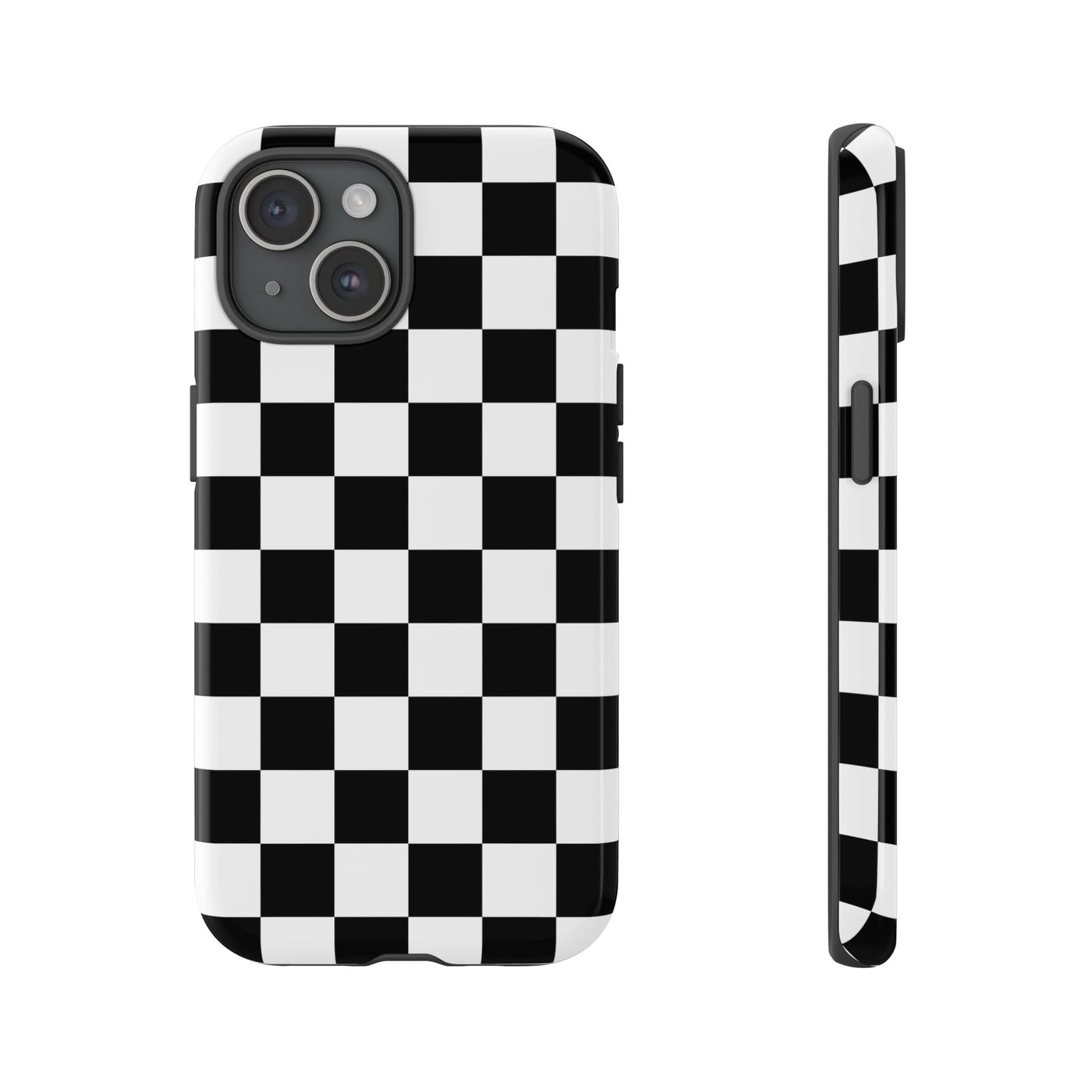 Black and White Checkered Pattern iPhone Case