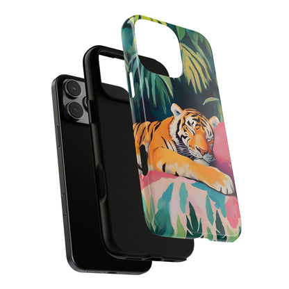 Exotic Sleeping Tiger Art iPhone Case - Tropical Jungle