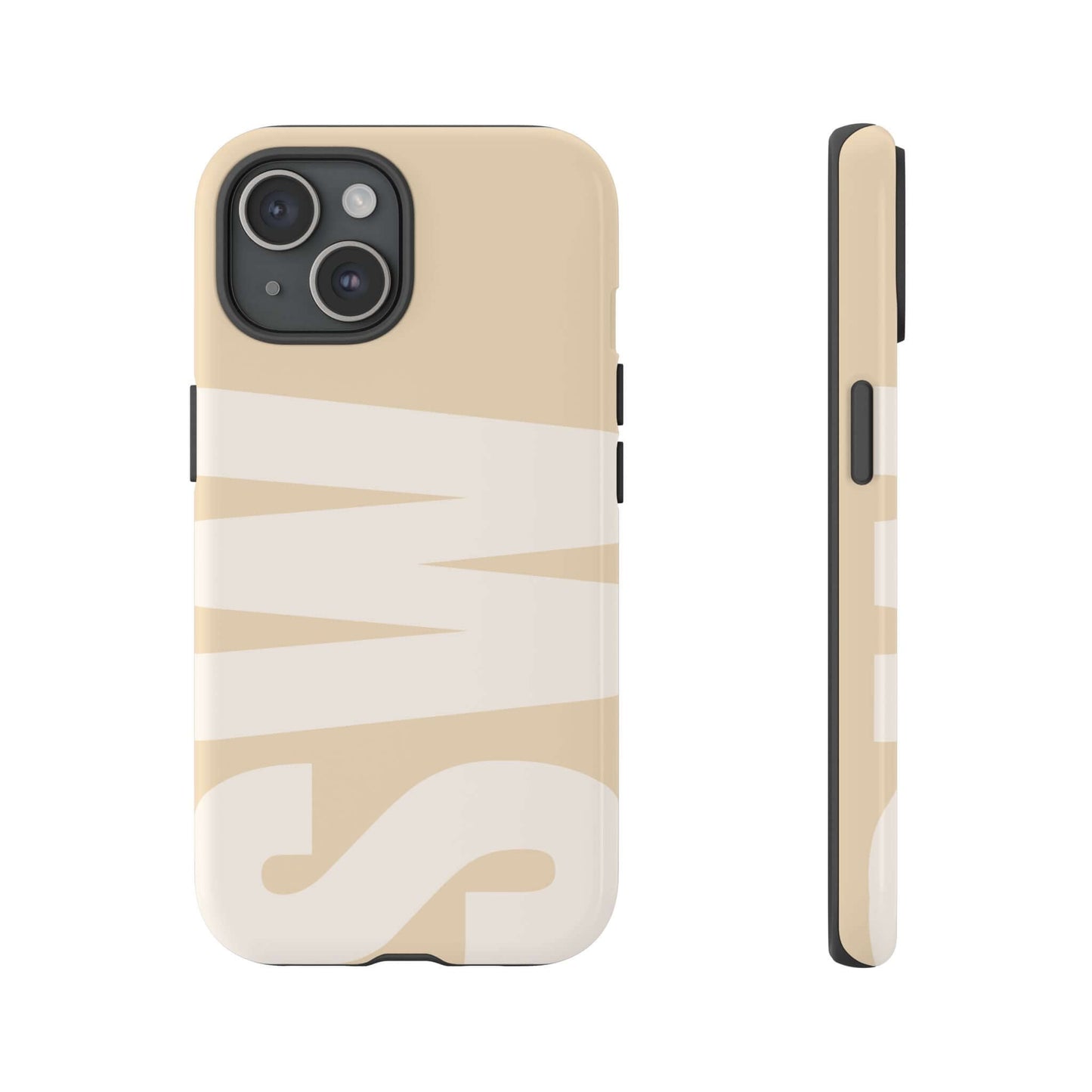 Custom Letter Monogram iPhone Case - Champagne Blush