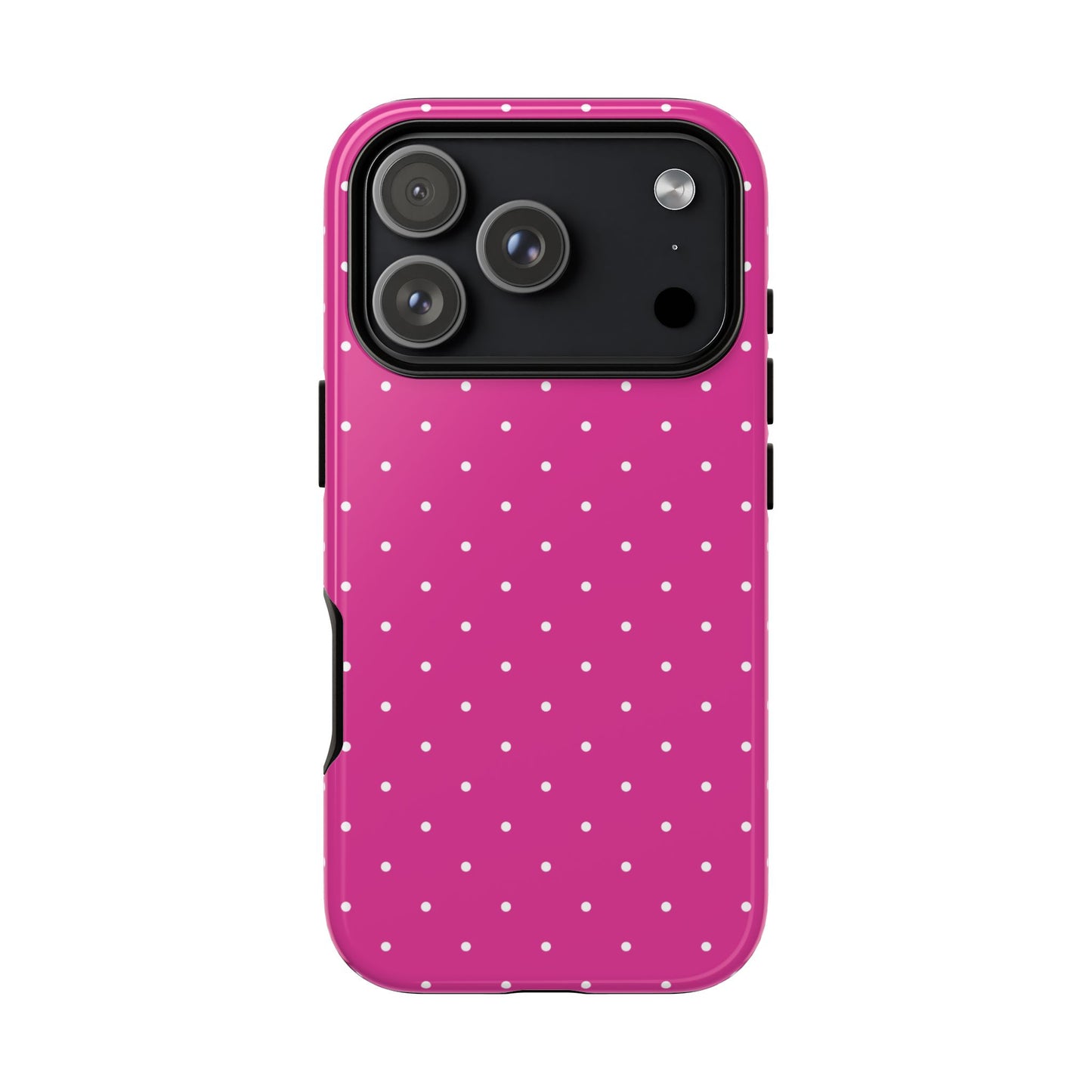 Fuchsia Pink Polka Dot iPhone Case for Women
