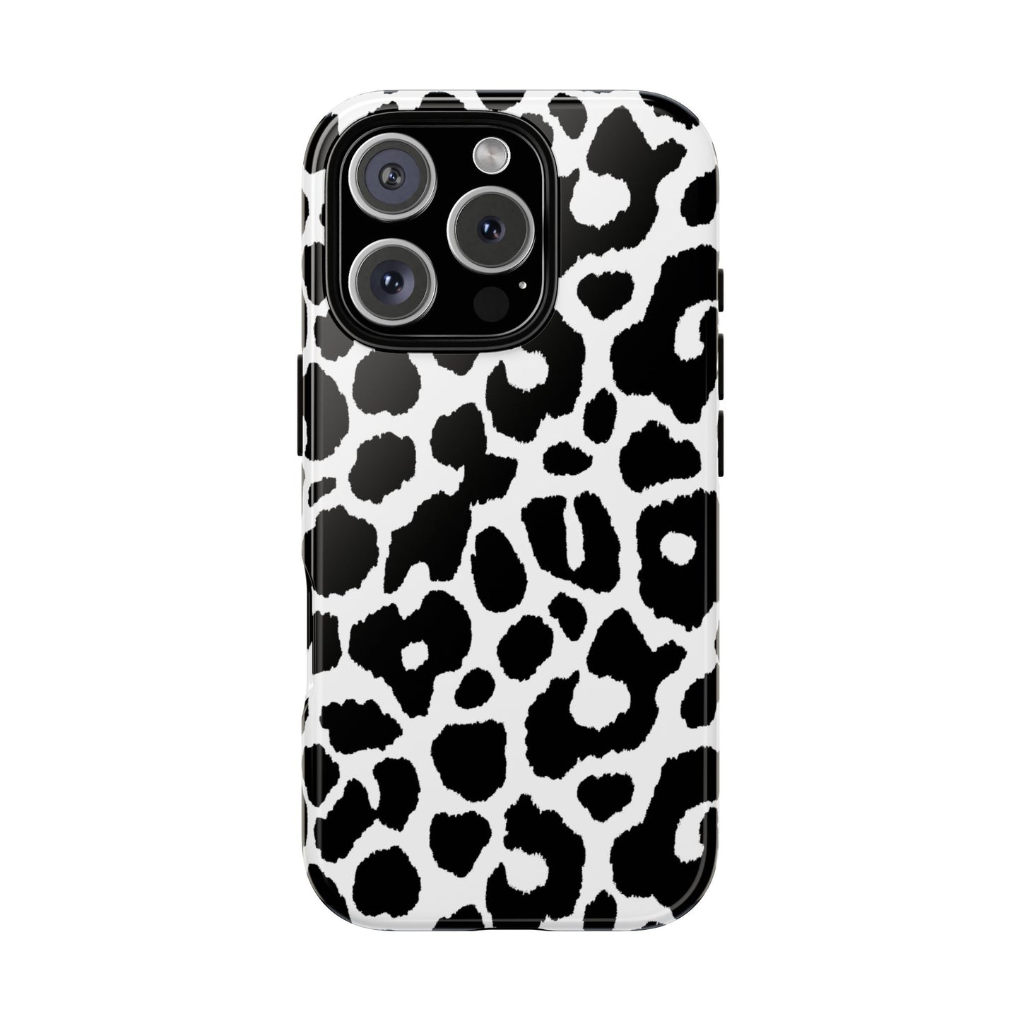 Black and White Leopard Print iPhone Case