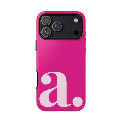 Custom Monogram Initial iPhone Case - Pink Shockproof Cover