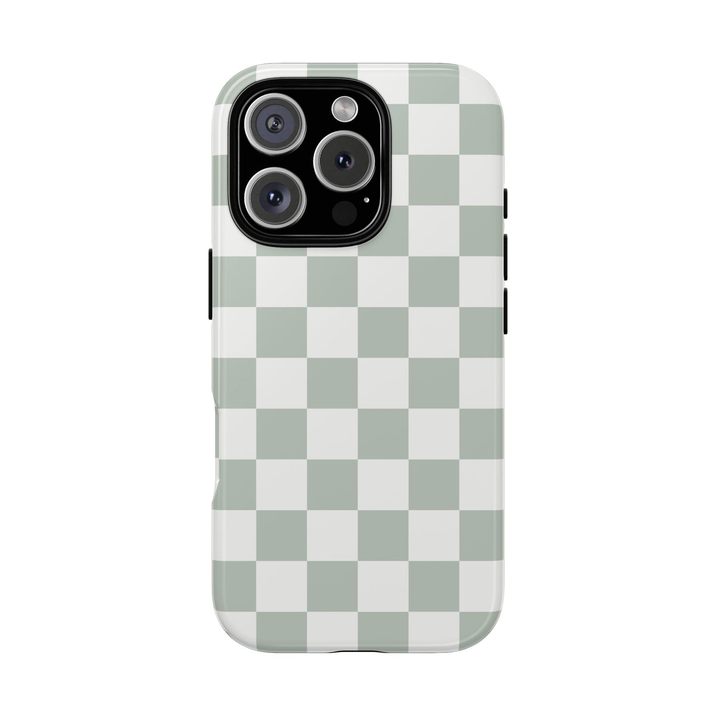 Checker Pattern iPhone Case | Ash Gray