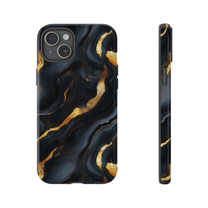 Elegant Black and Gold Marble iPhone Case