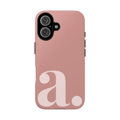Personalized Initial Monogram iPhone Case - Rose Gold Cover