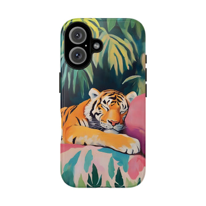 Exotic Sleeping Tiger Art iPhone Case - Tropical Jungle