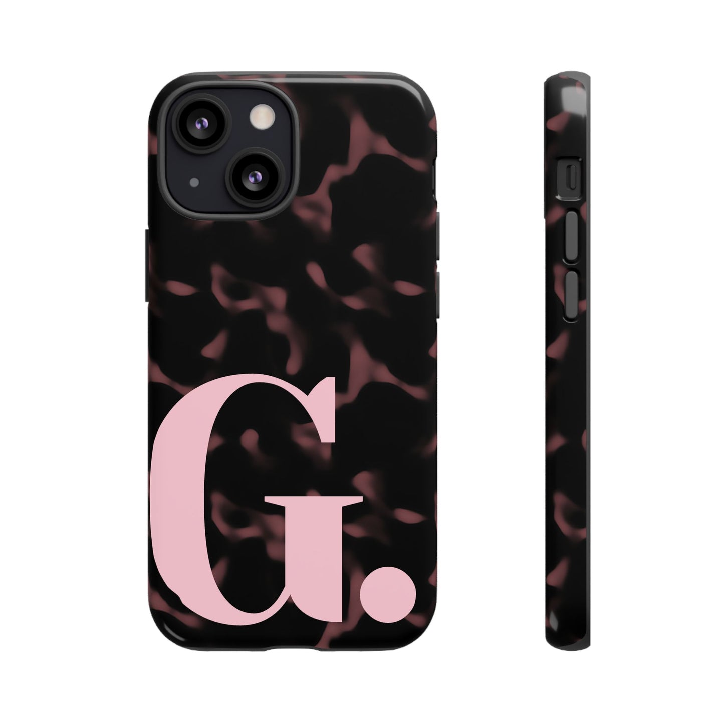 Personalized Initial Tortoise Shell iPhone Case - Blush Chic