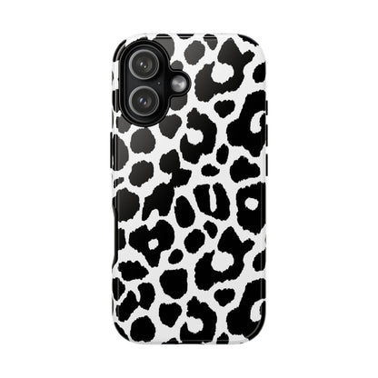 Black and White Leopard Print iPhone Case