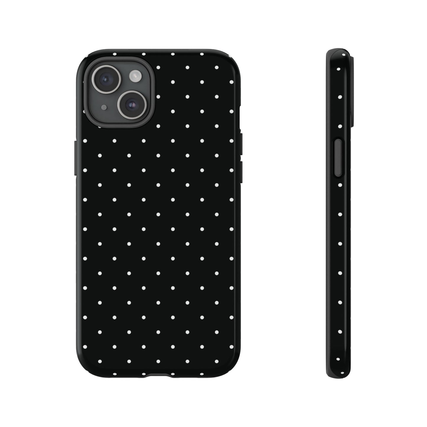 Black Chic Polka Dot iPhone Case - Minimalist Style