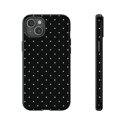 Black Chic Polka Dot iPhone Case - Minimalist Style