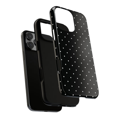 Black Chic Polka Dot iPhone Case - Minimalist Style