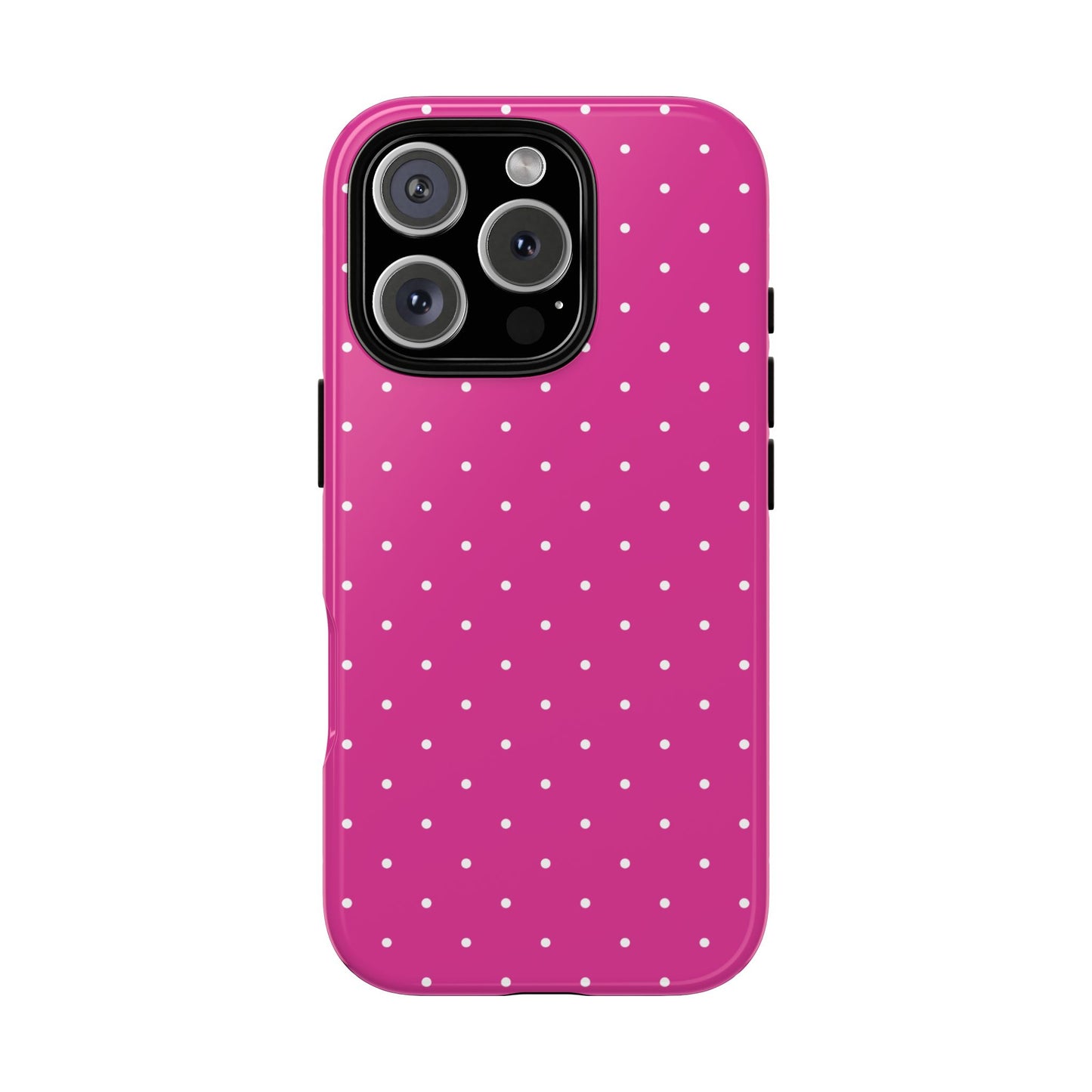 Fuchsia Pink Polka Dot iPhone Case for Women