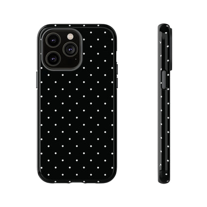 Black Chic Polka Dot iPhone Case - Minimalist Style
