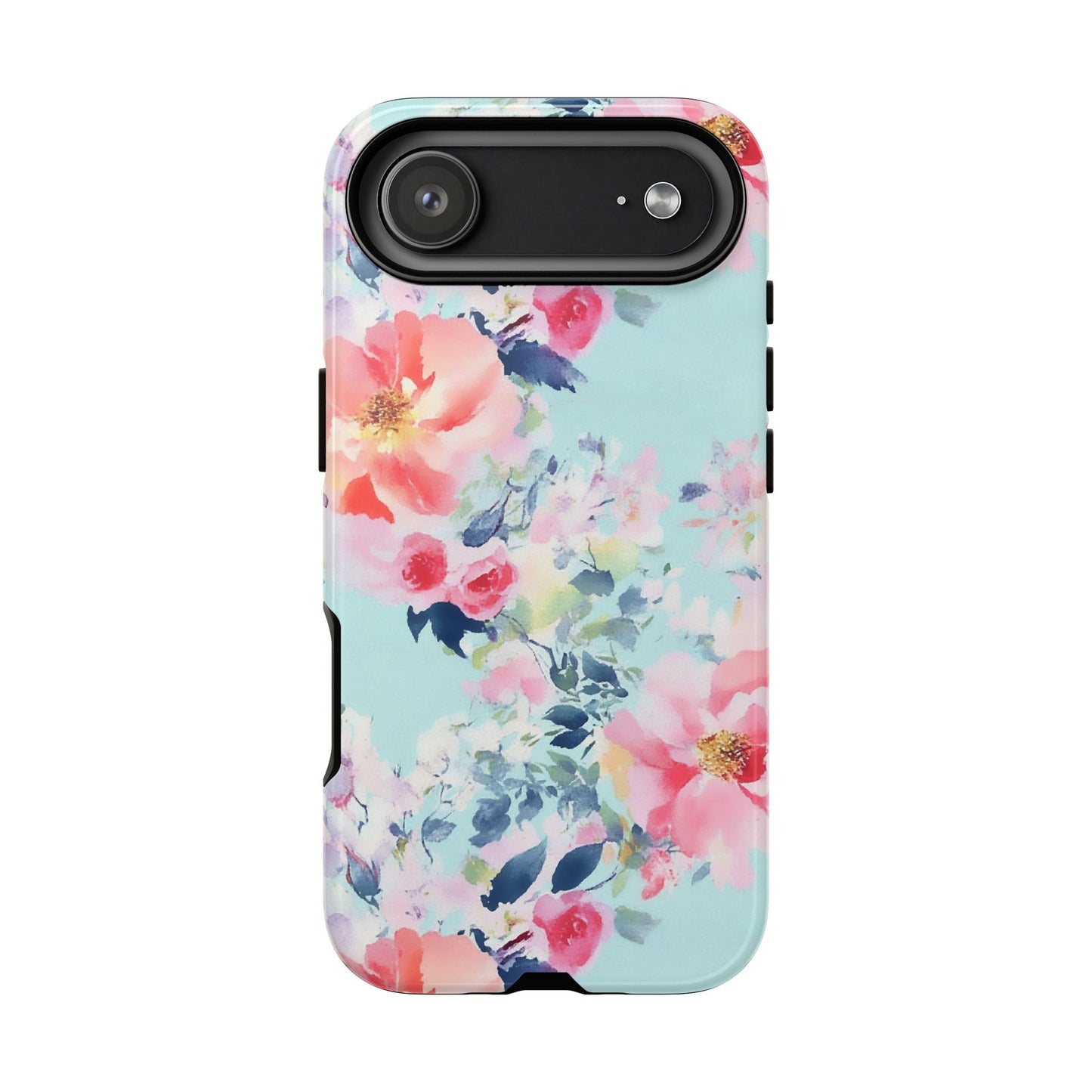 Watercolor Floral iPhone Case - Pastel Mint