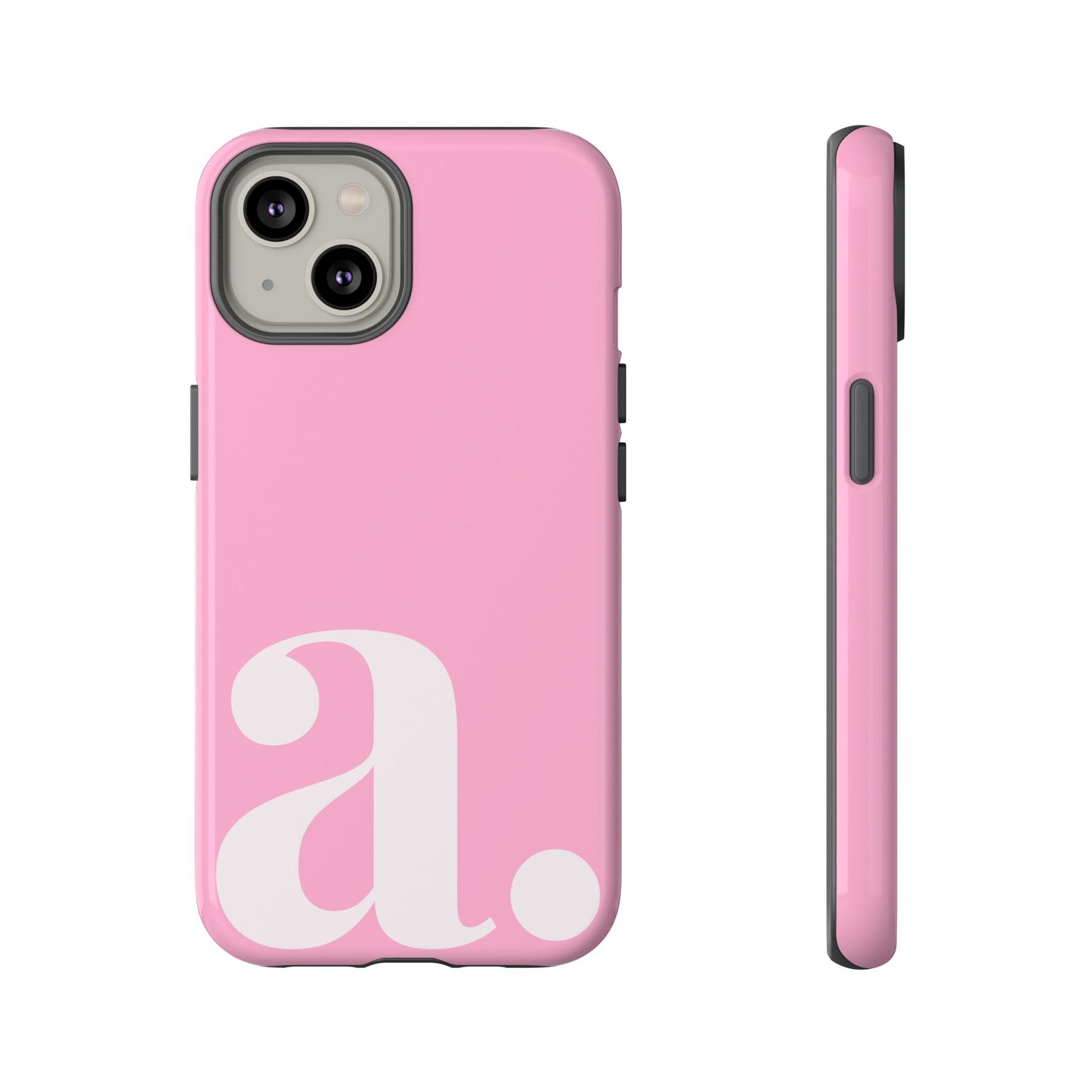 Pink Monogram Initial iPhone Case - Custom Letter Phone Cover