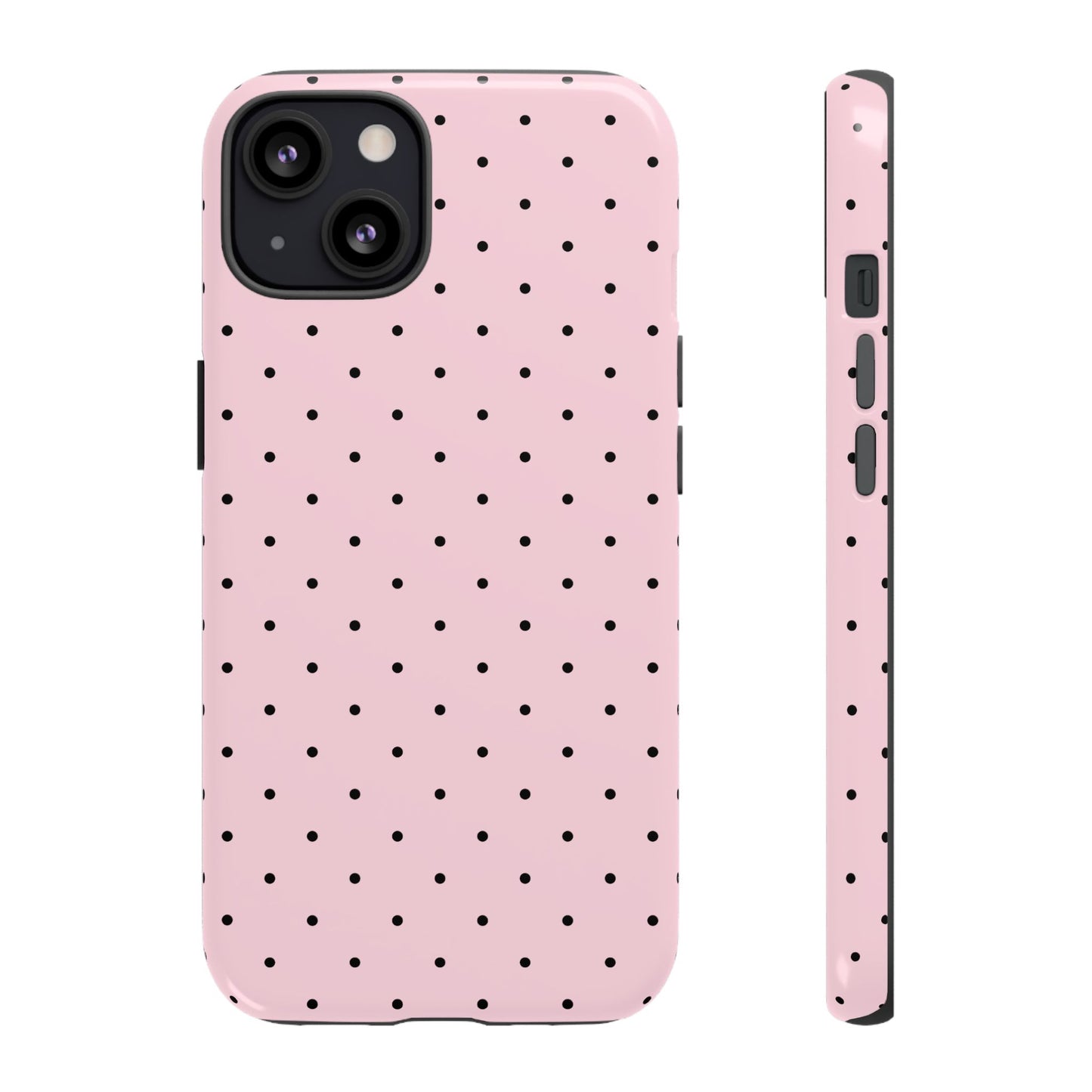 Cute Millennial Pink Polka Dot iPhone Case