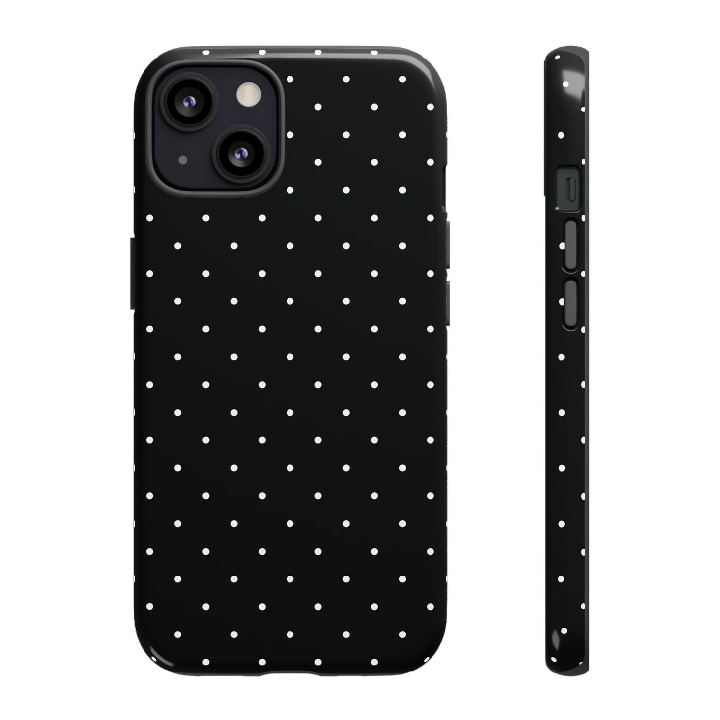 Black Chic Polka Dot iPhone Case - Minimalist Style