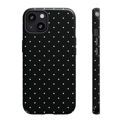 Black Chic Polka Dot iPhone Case - Minimalist Style