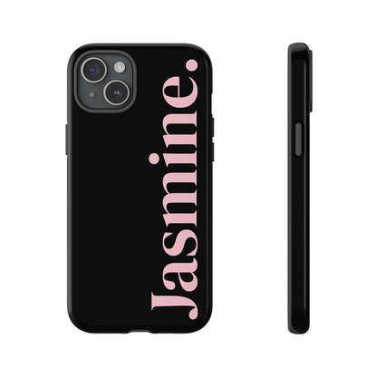 Personalized Name Black iPhone Case - Custom Tough Cover