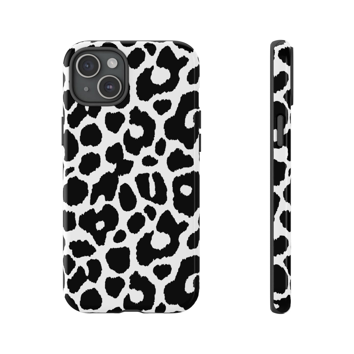 Black and White Leopard Print iPhone Case