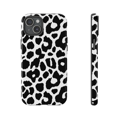 Black and White Leopard Print iPhone Case