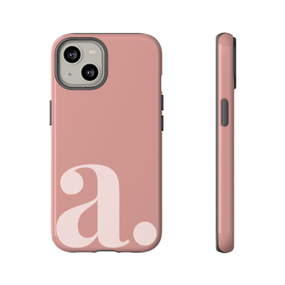 Personalized Initial Monogram iPhone Case - Rose Gold Cover