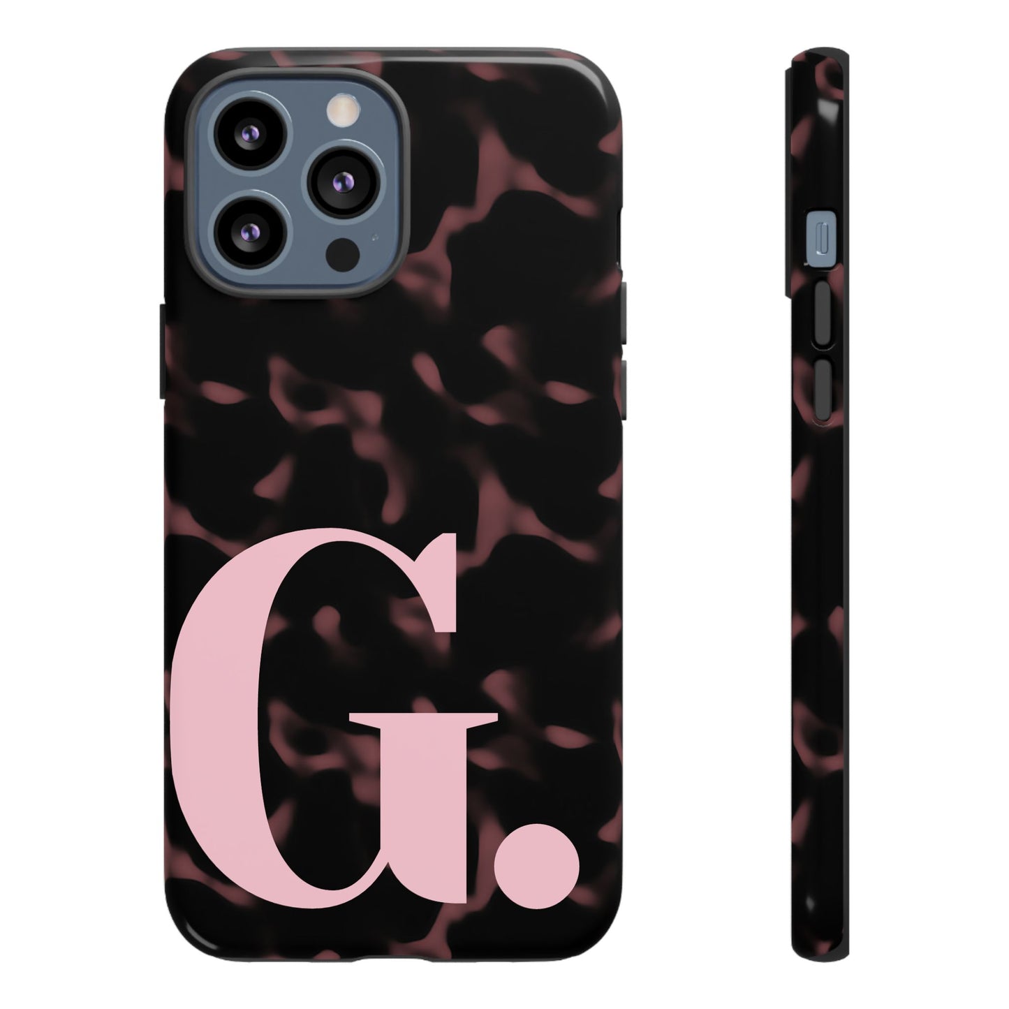 Personalized Initial Tortoise Shell iPhone Case - Blush Chic