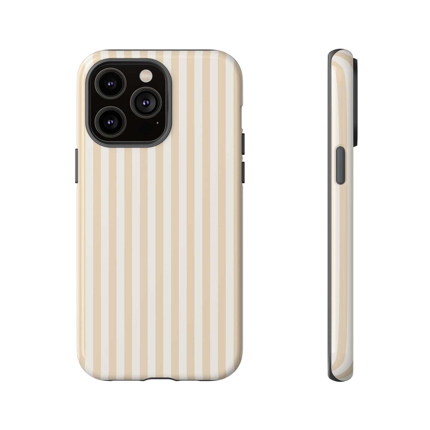 Champagne Luxe - Striped iPhone Case for Fashion Forward Women