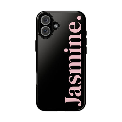 Personalized Name Black iPhone Case - Custom Tough Cover