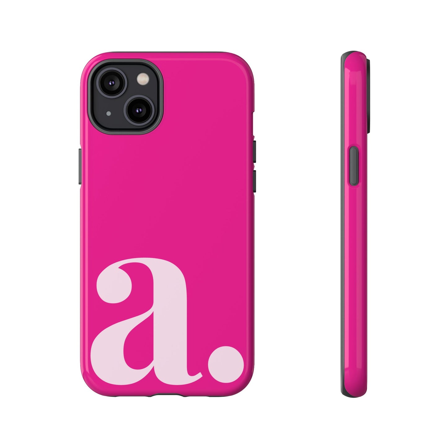 Custom Monogram Initial iPhone Case - Pink Shockproof Cover