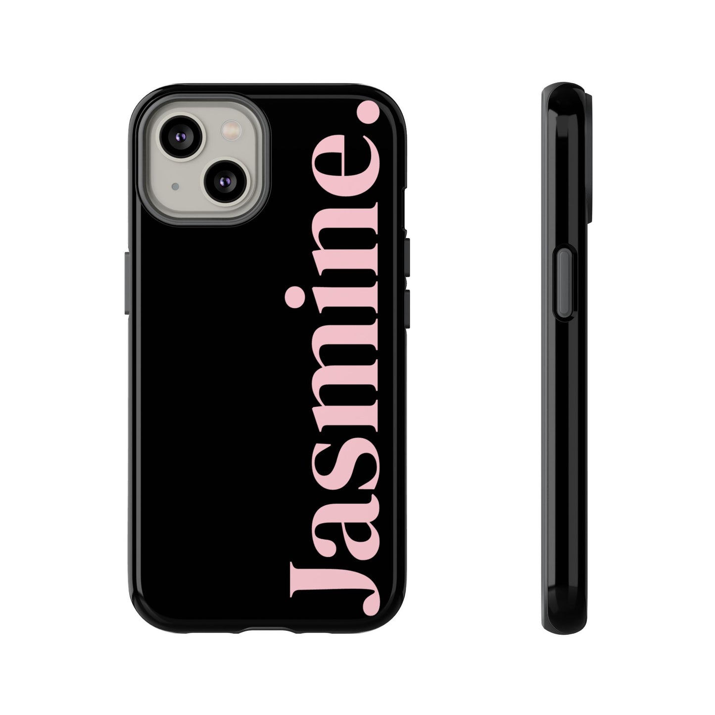 Personalized Name Black iPhone Case - Custom Tough Cover