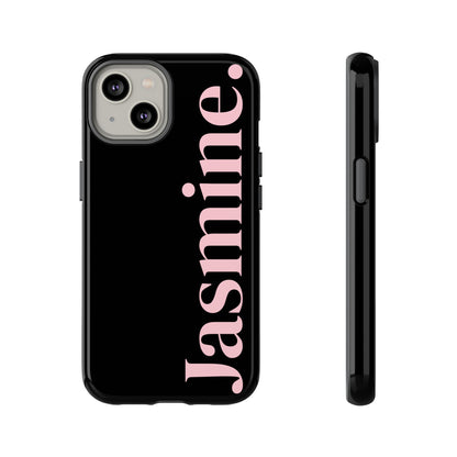 Personalized Name Black iPhone Case - Custom Tough Cover