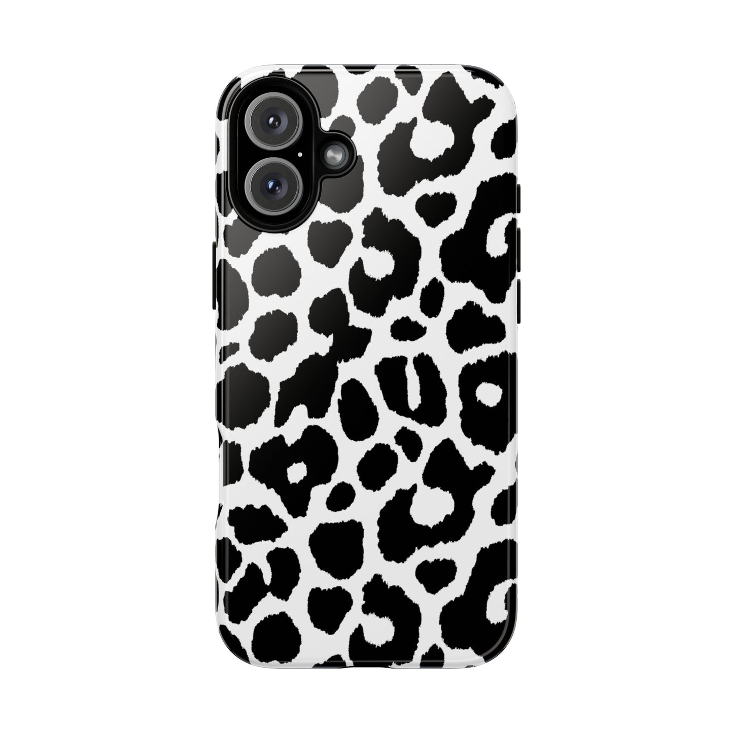 Black and White Leopard Print iPhone Case