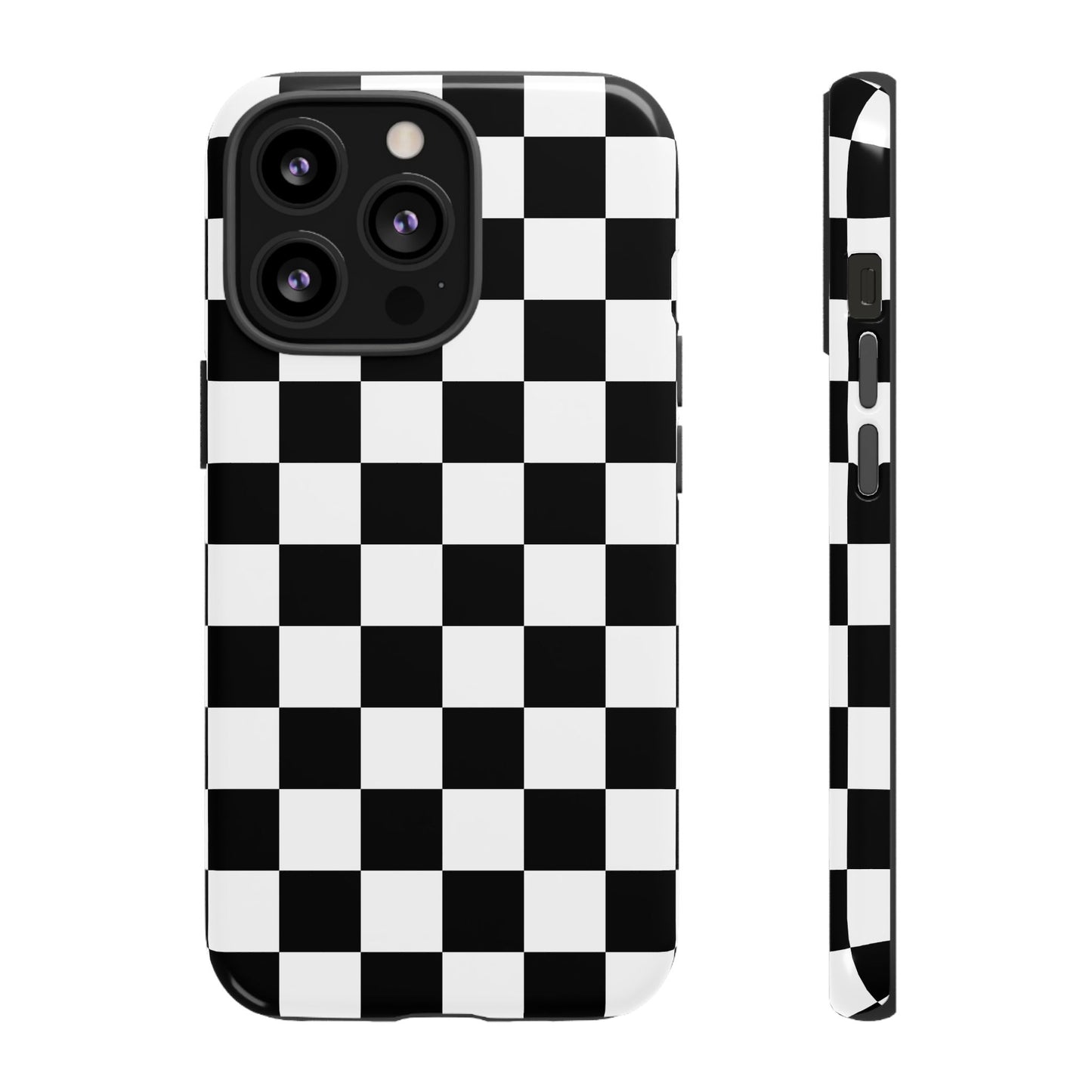 Black and White Checkered Pattern iPhone Case