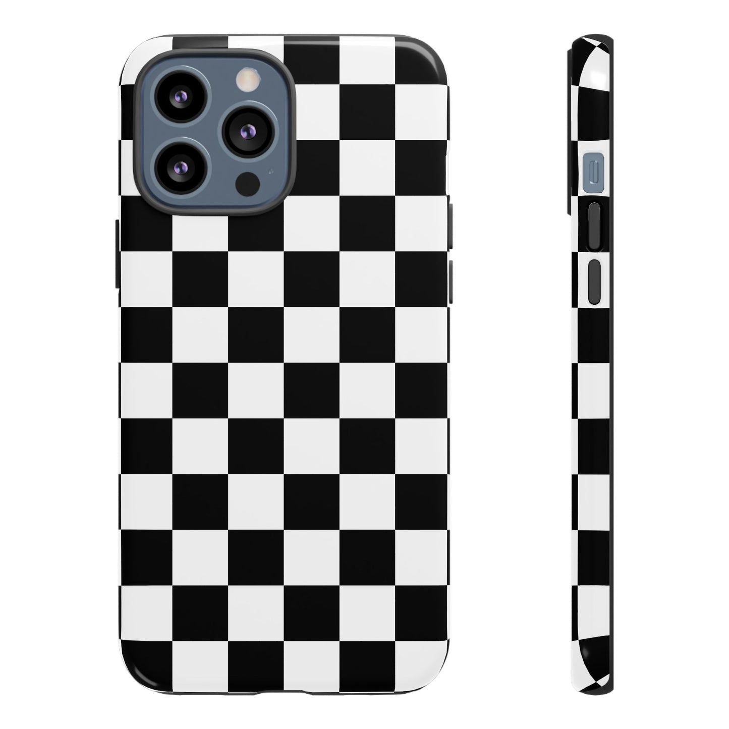 Black and White Checkered Pattern iPhone Case